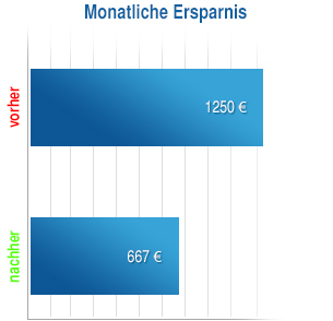 Monatliche Ersparnis
